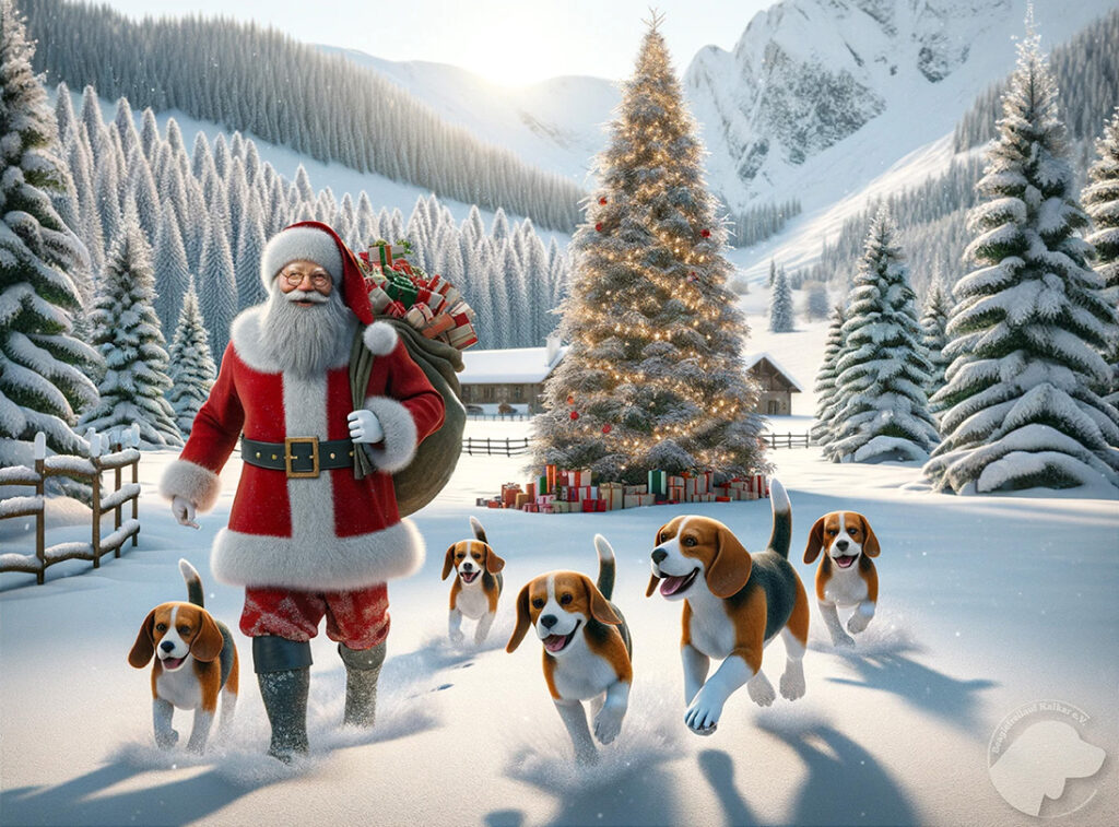 Beagle Weihnachtsmann Beaglefreilauf Kalkar e.V.